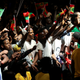 People hold Oromo Liberation Front (OLF) flags at a gathering in Addis Ababa, Ethiopia Aug. 5, 2018.
